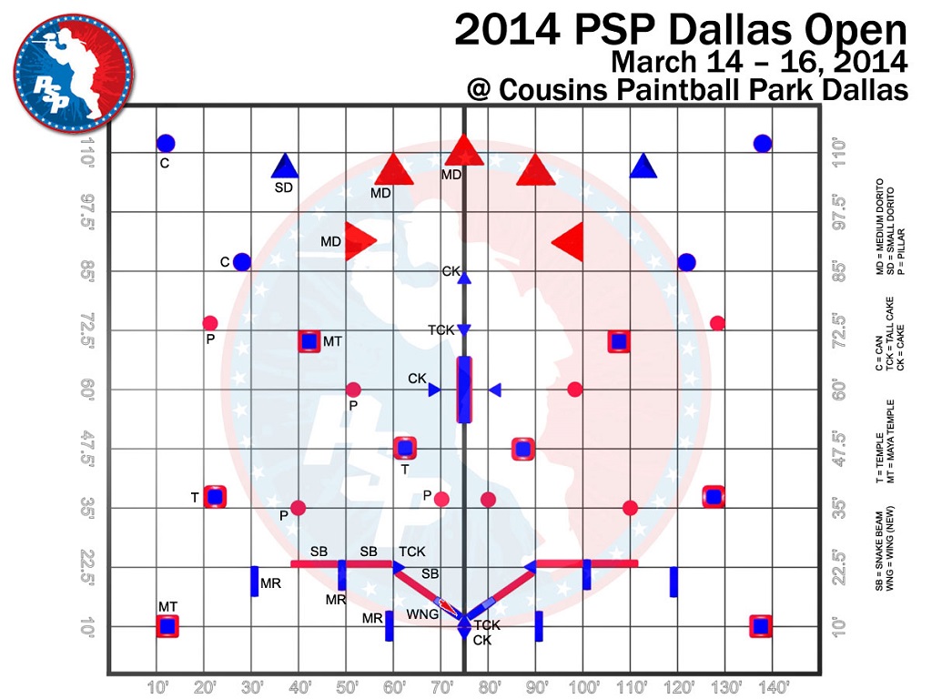 Новости - PSP Dallas Open - Схема поля!